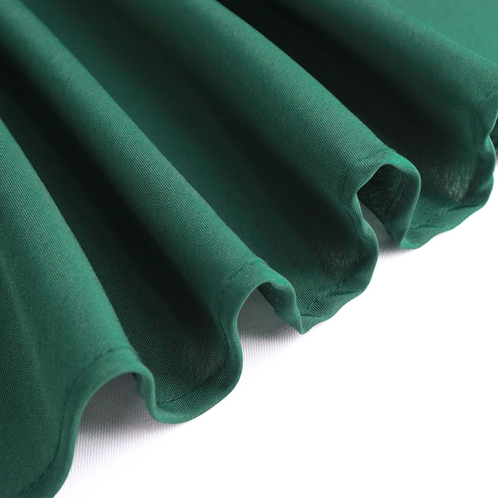 Polyester 132" Round Tablecloth Hunter Emerald Green - Seamless Chic Table Cover