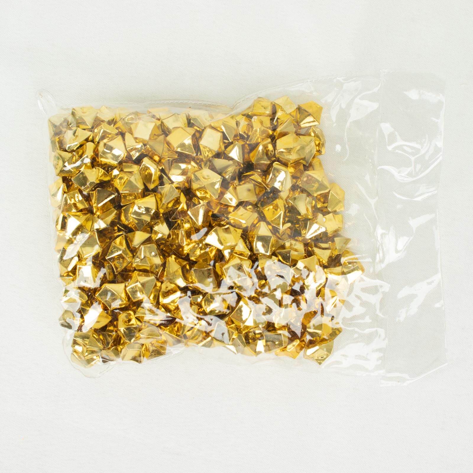 300 Pcs Acrylic Ice Bead Vase Fillers Large Gold - Stylish DIY Craft Crystals for Event Decor & Wedding Tables
