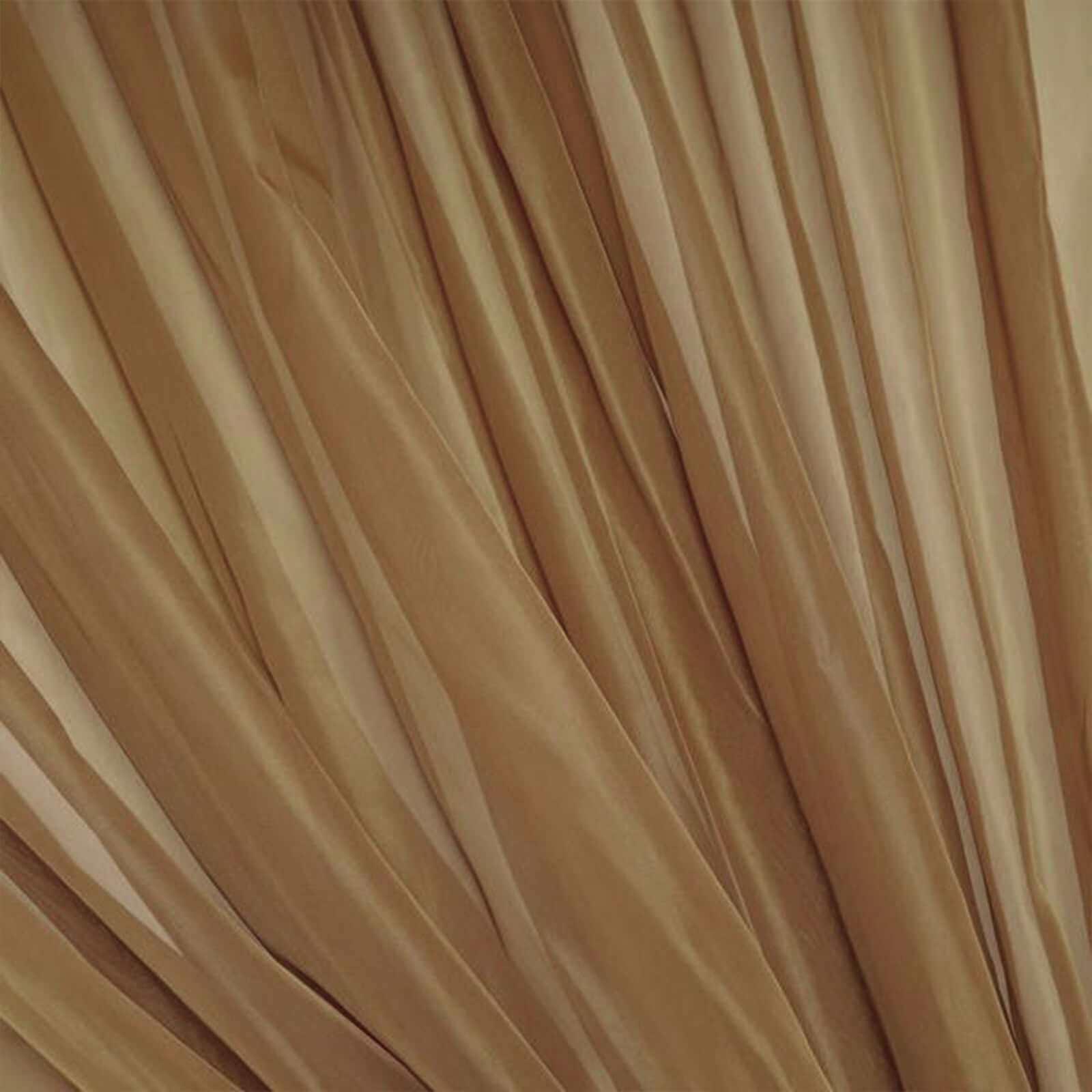2 Pack Gold Sheer Chiffon Event Curtain Drapes, Durable Flame Resistant Premium Organza Backdrop Event Panels With Rod Pockets - 10ftx10ft