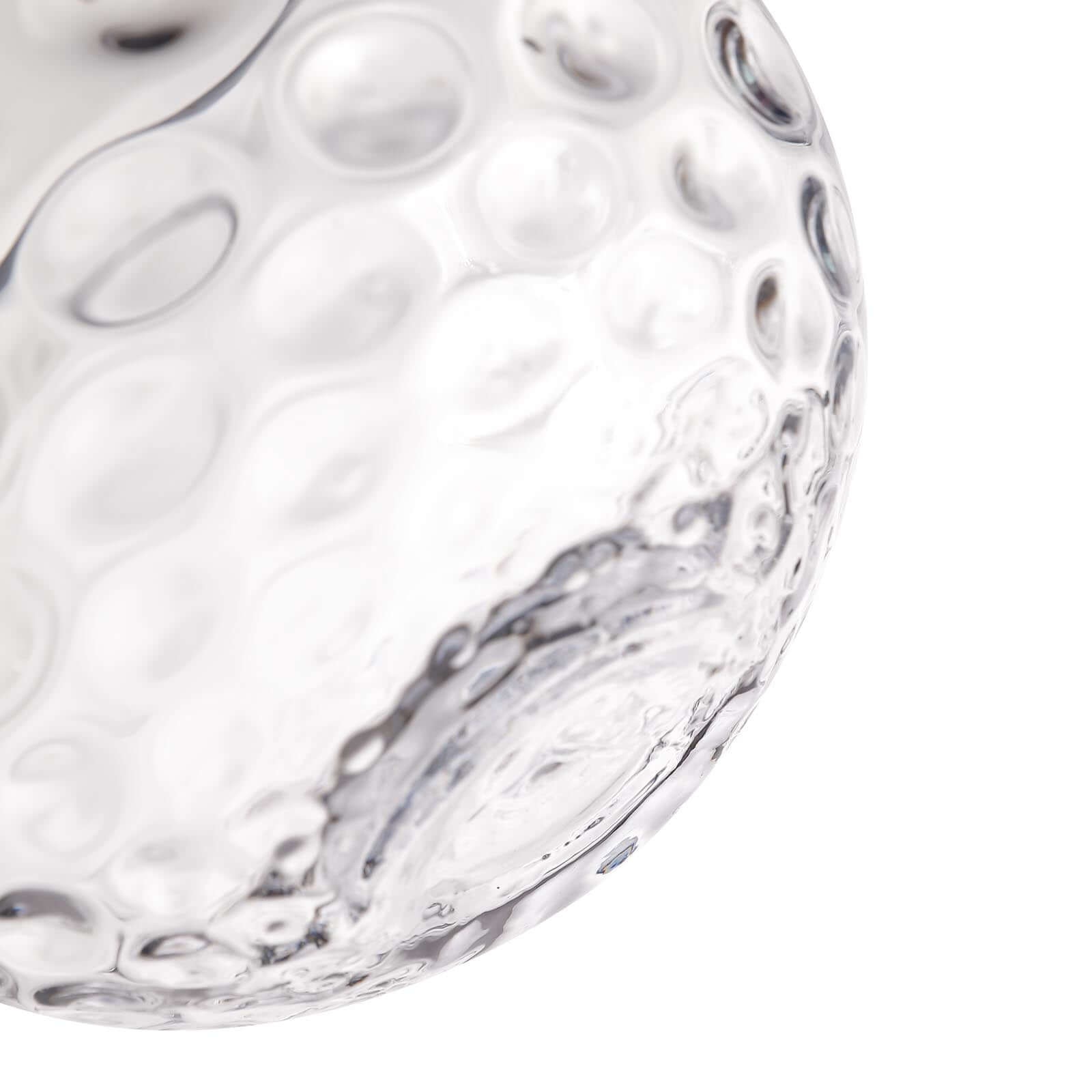 2-Pack Glass Bubble Vases Sphere Hobnail Design Clear Round - Decorative Votive Tealight Wedding Centerpieces 8"