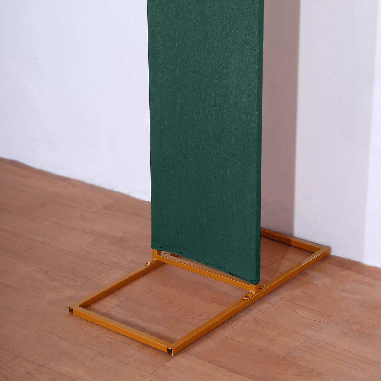 8ft Hunter Emerald Green Spandex Fitted Open Arch Wedding Arch Cover, Double-Sided U-Shaped Backdrop Slipcover