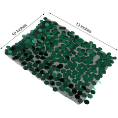 5 Pack Big Payette Sequin 13"x10" Chair Sash Bands Hunter Emerald Green - Stylish Glittering Decor for Weddings & Gatherings
