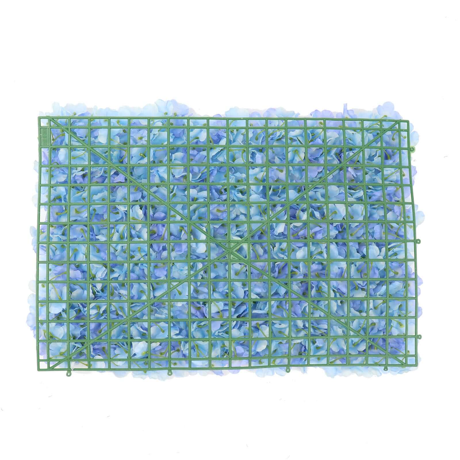 11 Sq ft. Light Blue UV Protected Hydrangea Flower Wall Mat Backdrop - 4 Artificial Panels