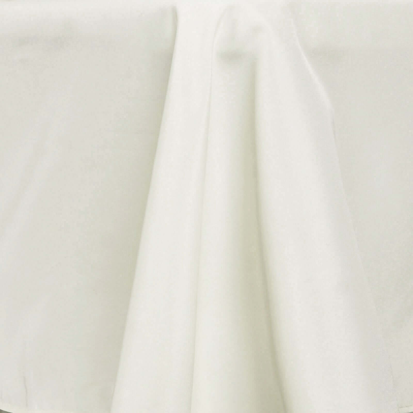 Premium Polyester 90" Round Tablecloth Ivory - Stain and Wrinkle-Resistant Design with 220GSM Thickness Table Cover