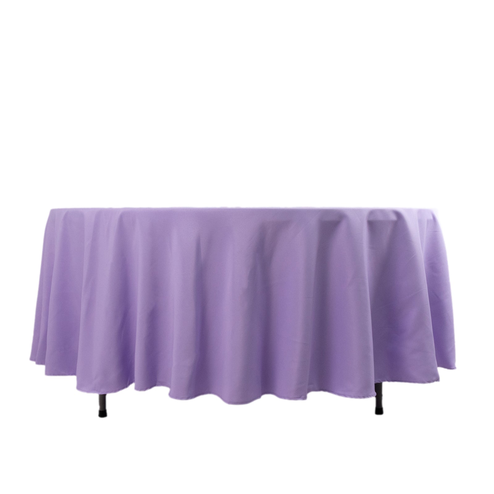 Premium Polyester 108" Round Tablecloth Lavander Lilac - Wrinkle-Resistant 220GSM Table Cover