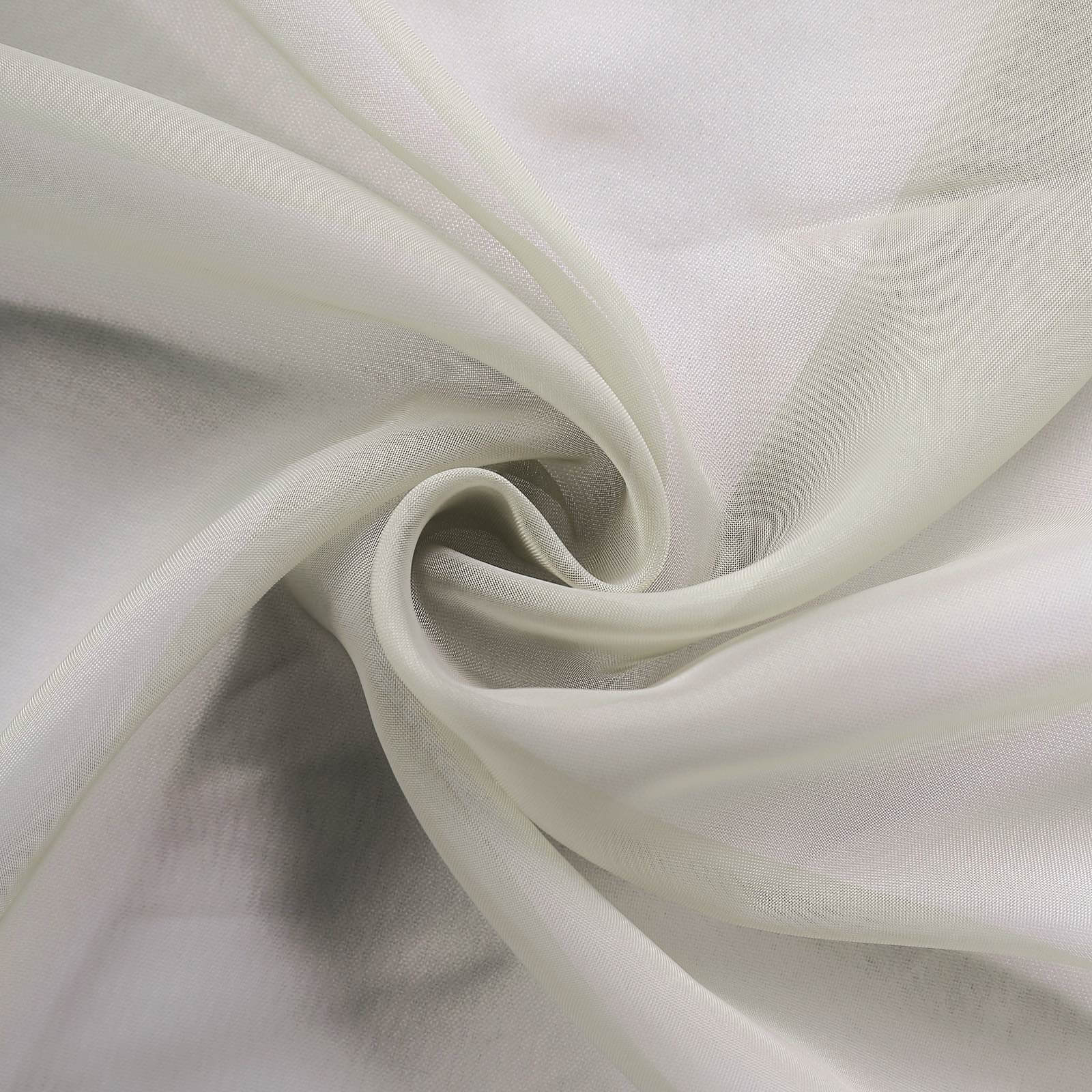5 Pack Premium Chiffon Chair Sashes Beige - Soft & Lightweight Designer Chair Bows 22"x78"