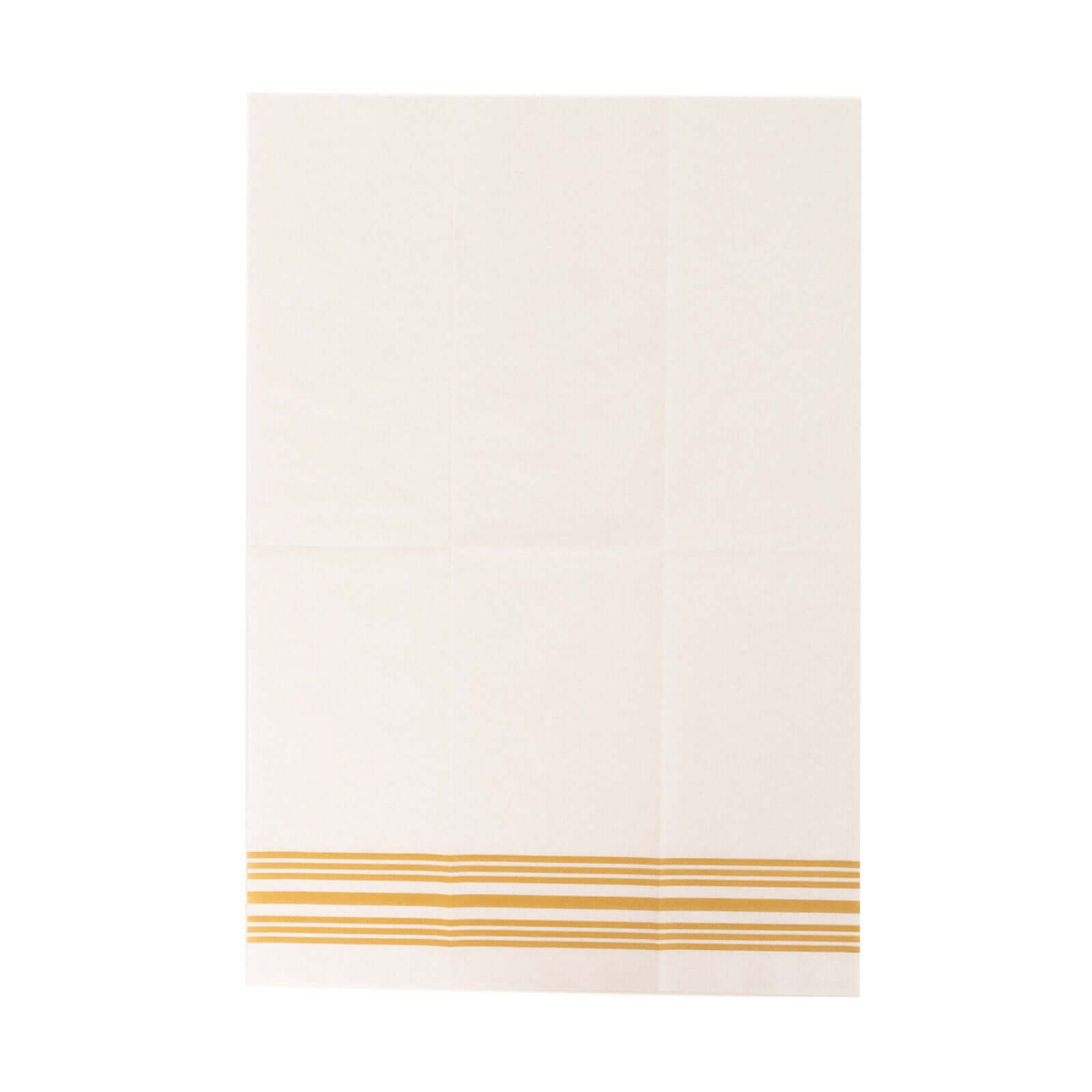 20-Pack Paper Guest Towels White Linen-Like with Gold Lines - Disposable Airlaid Napkins for Formal and Casual Use 8"x4"