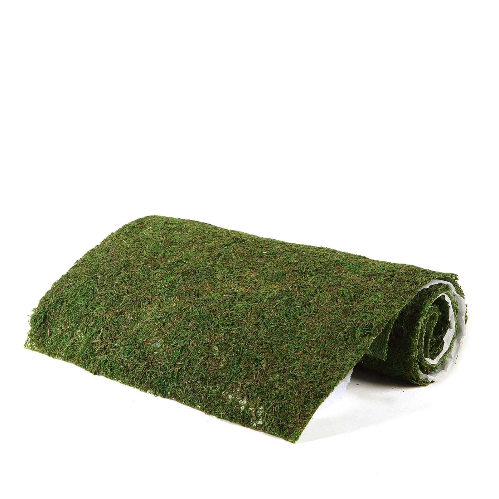 Moss 14"x48" Table Runner Green - Natural Preserved Design with Fishnet Grid for Unique Events