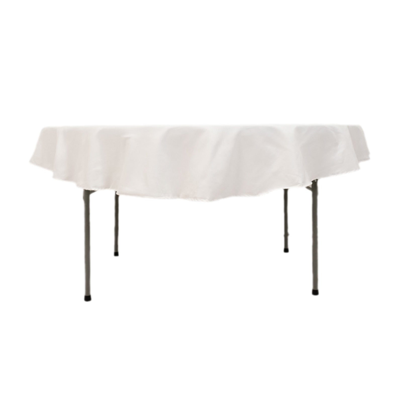 Cotton Blend 70" Round Tablecloth White - Wrinkle-Resistant Design for Everyday Use
