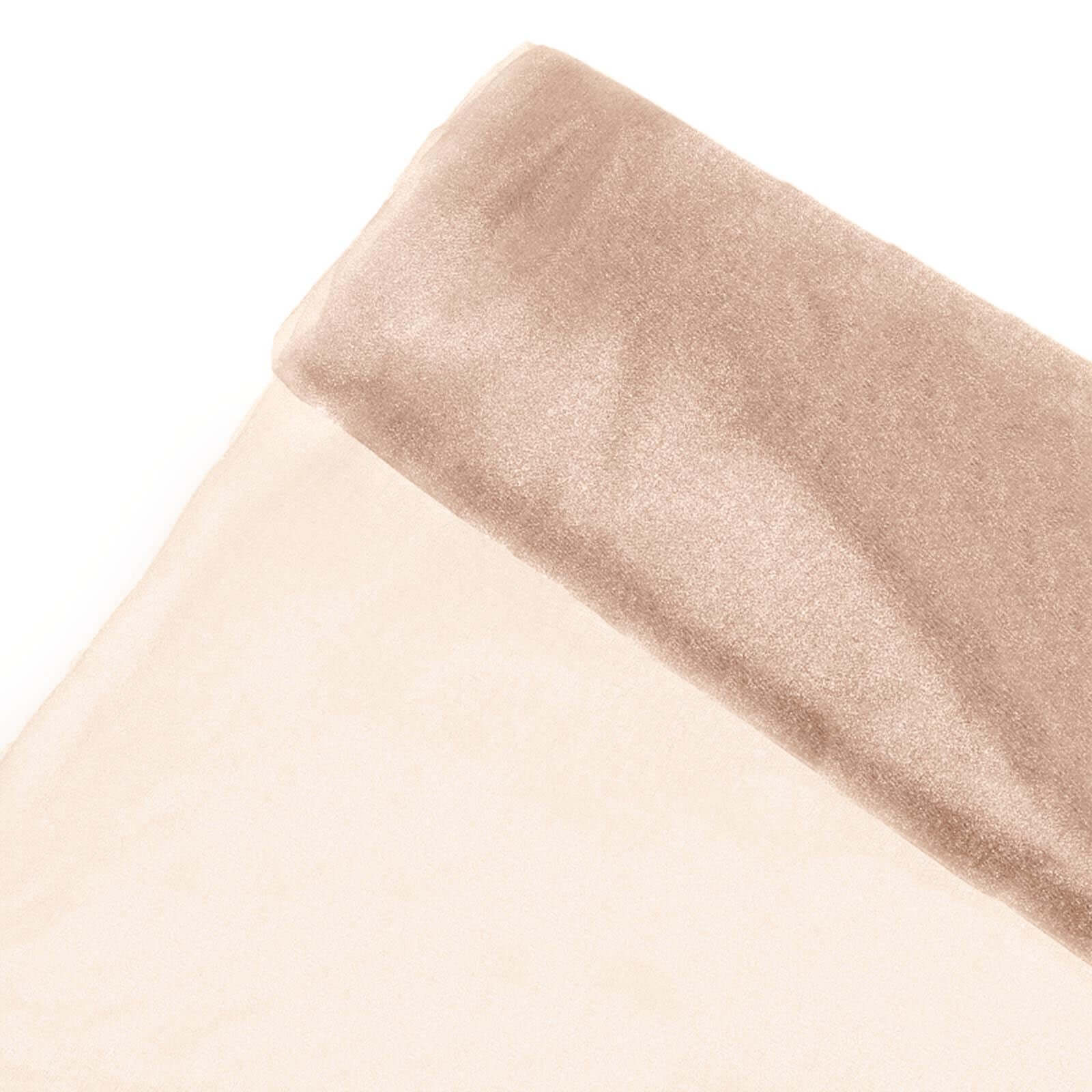 54"x10yd Nude Solid Sheer Chiffon Fabric Bolt, DIY Voile Drapery Fabric