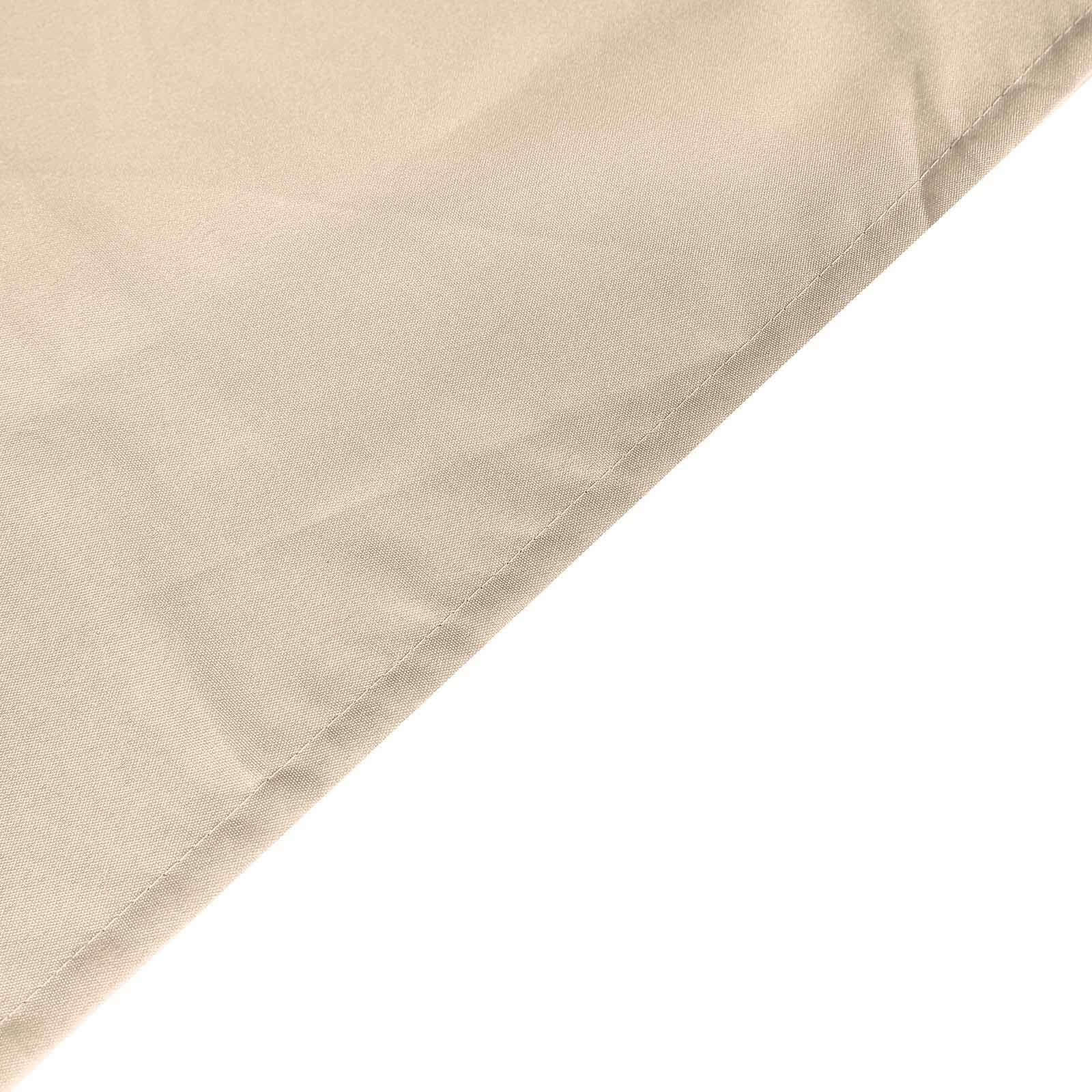 Fitted Polyester 96"x30" Rectangle Tablecloth Nude - Durable and Easy to Maintain Table Cover