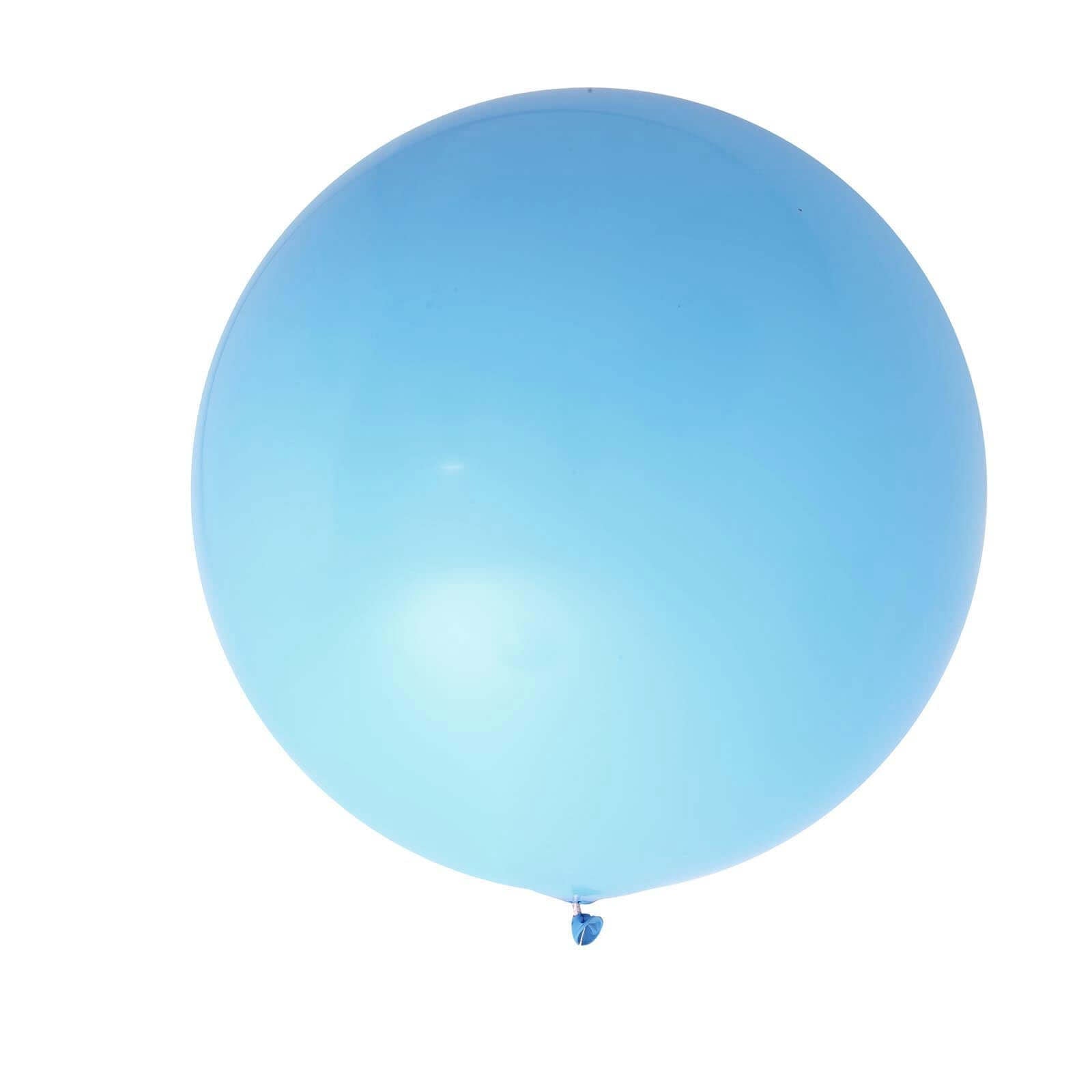 2 Pack 32" Large Matte Pastel Light Blue Helium Air Premium Latex Balloons
