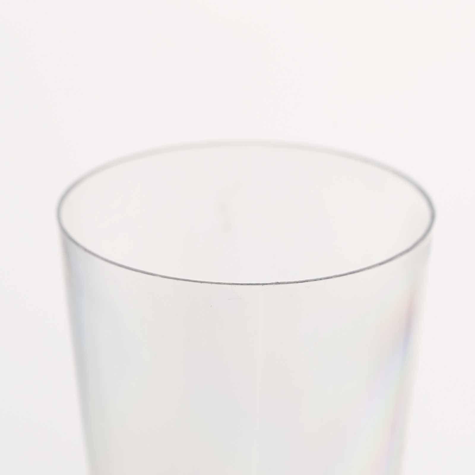 6-Pack Plastic Champagne Flutes Clear/Gold - Stylish Disposable Glasses for Toasts 5oz