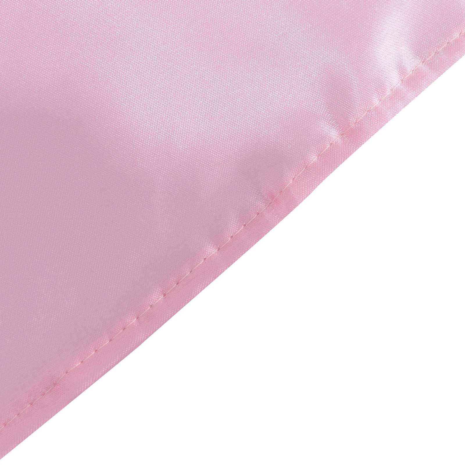 Satin Rectangular 90"x132" Tablecloth Pink Satin - Seamless Table Cover