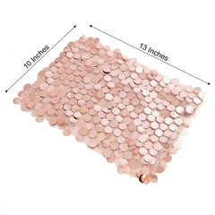 5 Pack Big Payette Sequin 13"x10" Chair Sash Bands Blush - Stylish Glittering Decor for Weddings & Gatherings