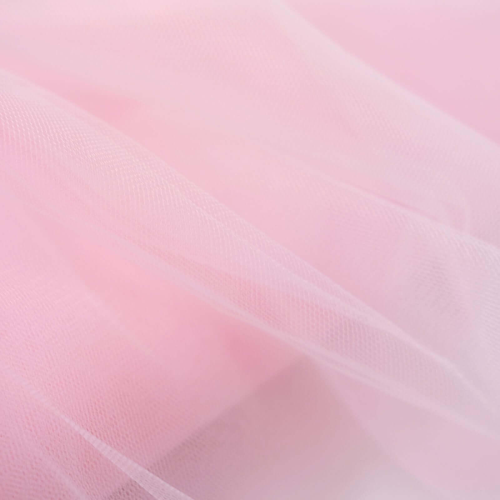 54"x40 Yards Pink Tulle Fabric Bolt, DIY Crafts Sheer Fabric Roll