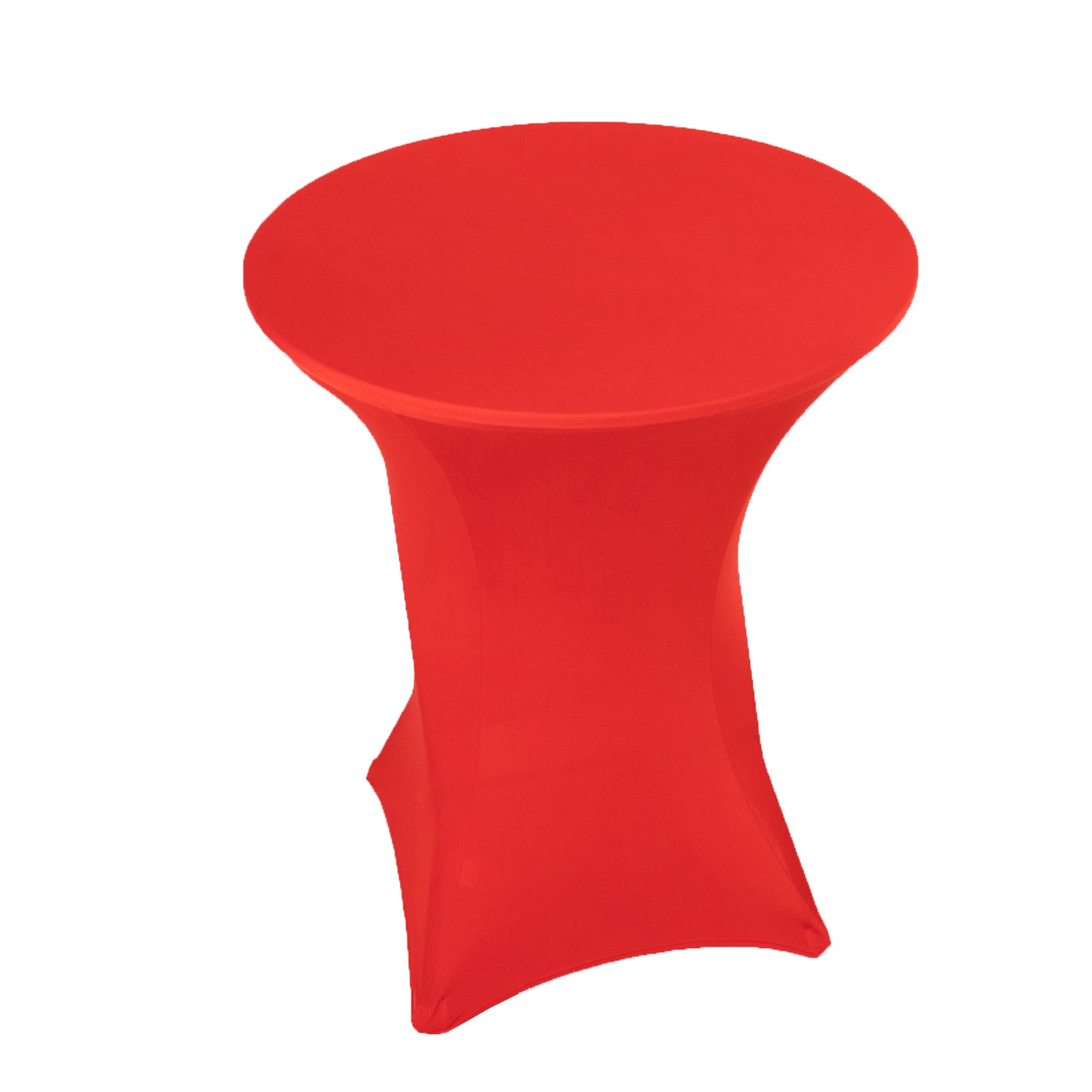 Spandex 33"-36" Round Cocktail Table Cover Red - Easy to Maintain Stretch Fitted Highboy Tablecloth