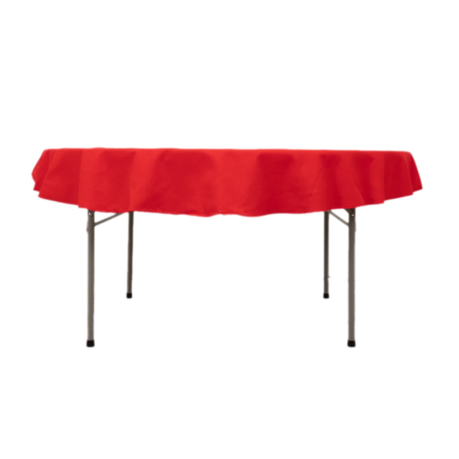 Cotton Blend 70" Round Tablecloth Red - Wrinkle-Resistant Table Cover