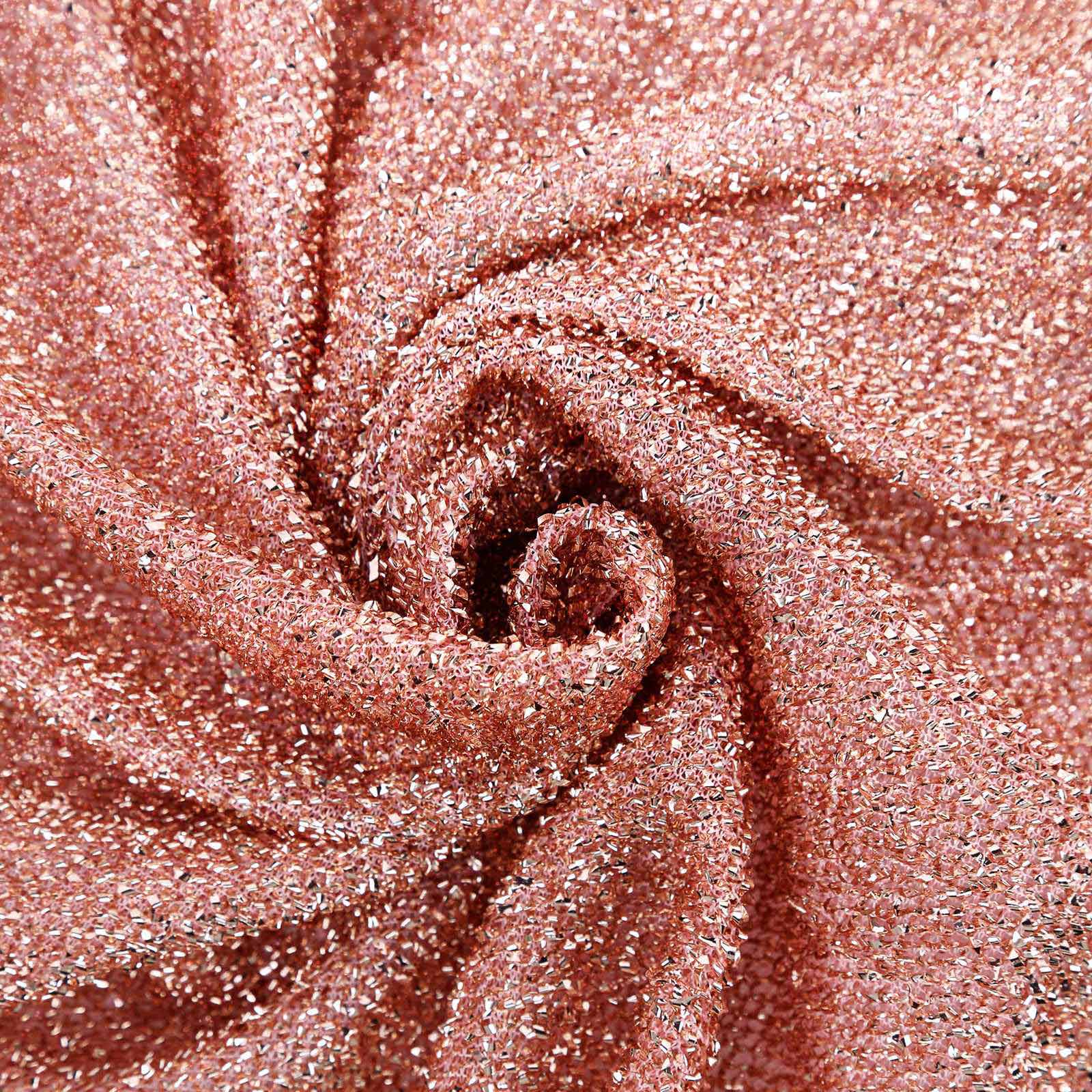 20ftx10ft Rose Gold Metallic Shimmer Tinsel Event Curtain Drapes, Backdrop Event Panel
