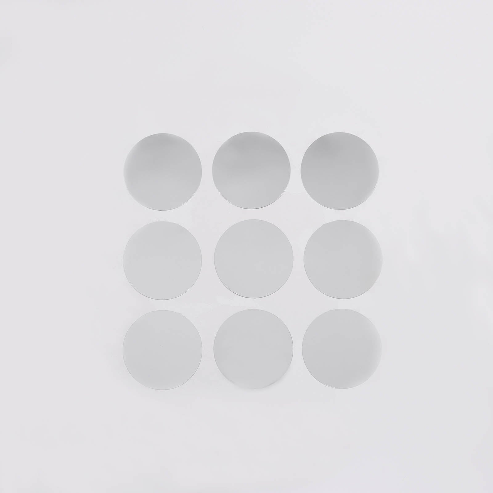 12 Pack Round Acrylic Mirror Wall Stickers, 8" Removable Wall Decals For Home Decor