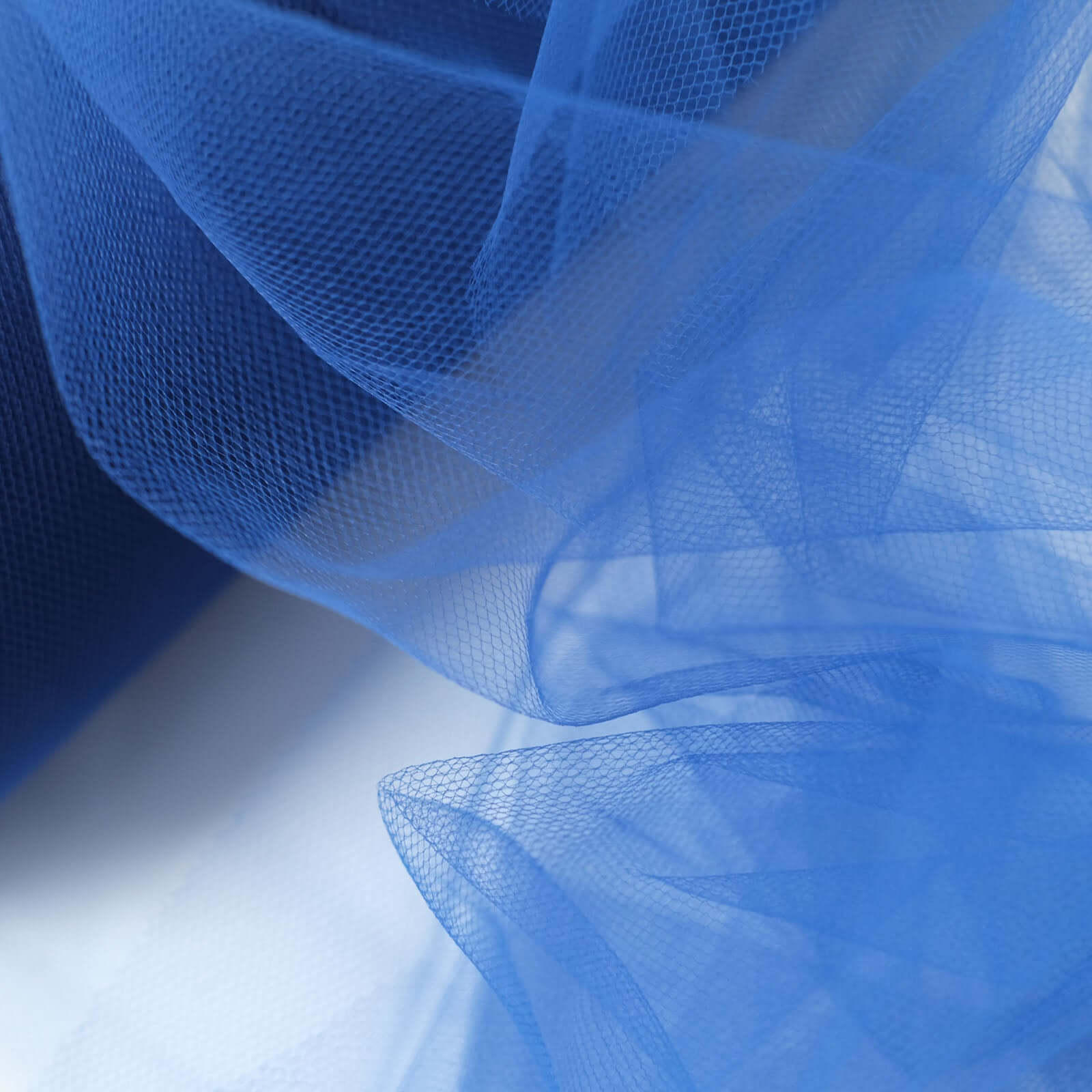 12"x100 Yards Royal Blue Tulle Fabric Bolt, Sheer Fabric Spool Roll For Crafts