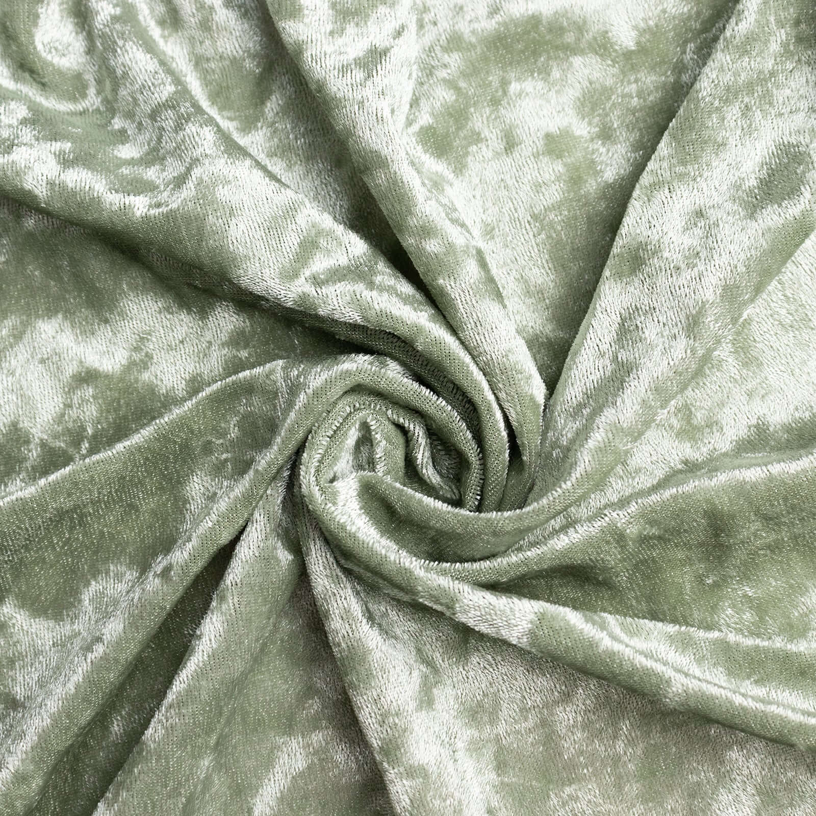 Crushed Velvet Spandex 32" Round Cocktail Table Cover Sage Green Smooth Highboy Tablecloth