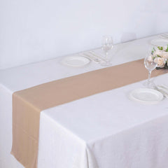 Polyester 12"x108" Table Runner Blush Shimmer Sequin Dots - Wrinkle-Free Finish Table Linen
