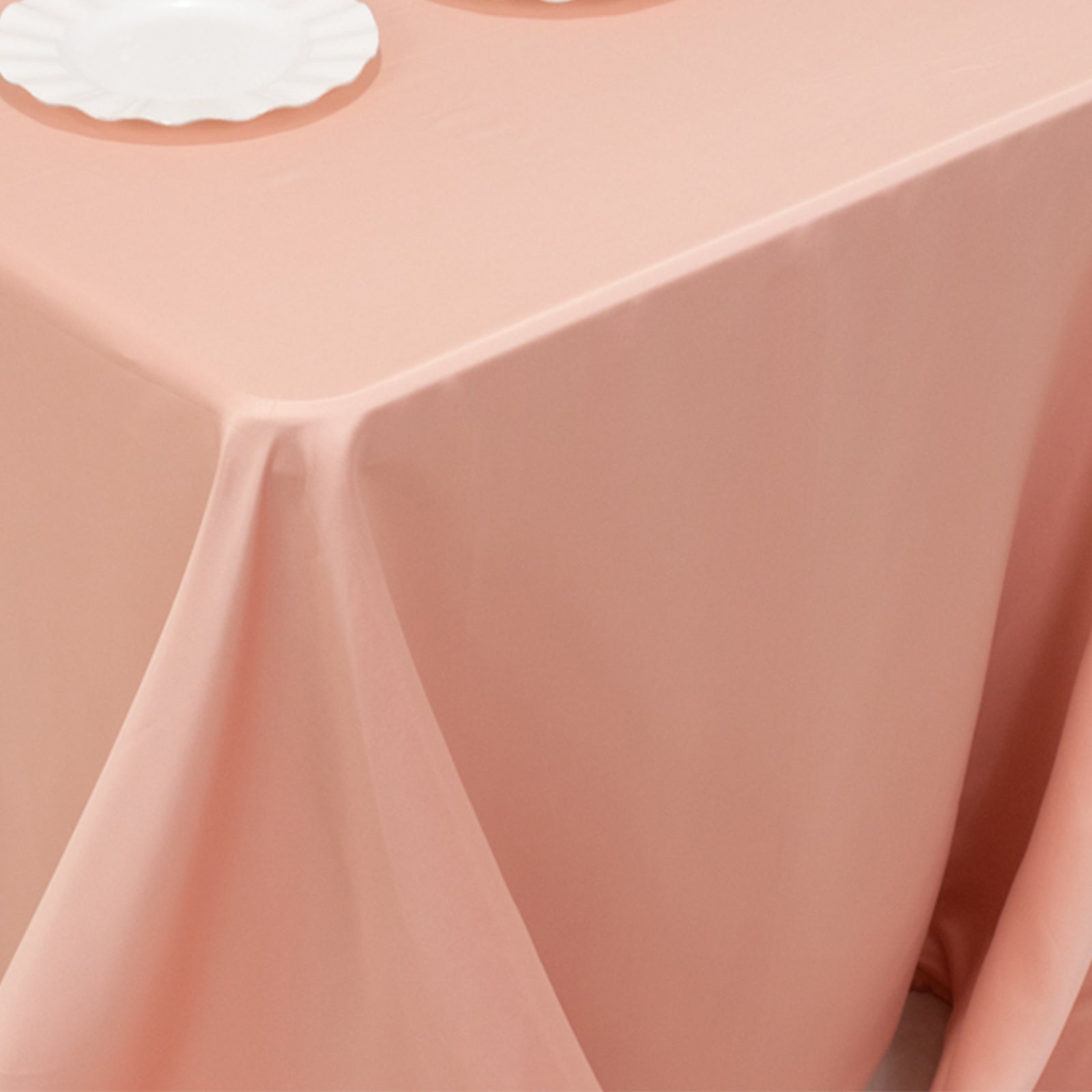Lamour Satin 90"x132" Rectangle Tablecloth Dusty Rose - Soft & Silk-Like Seamless Table Cover