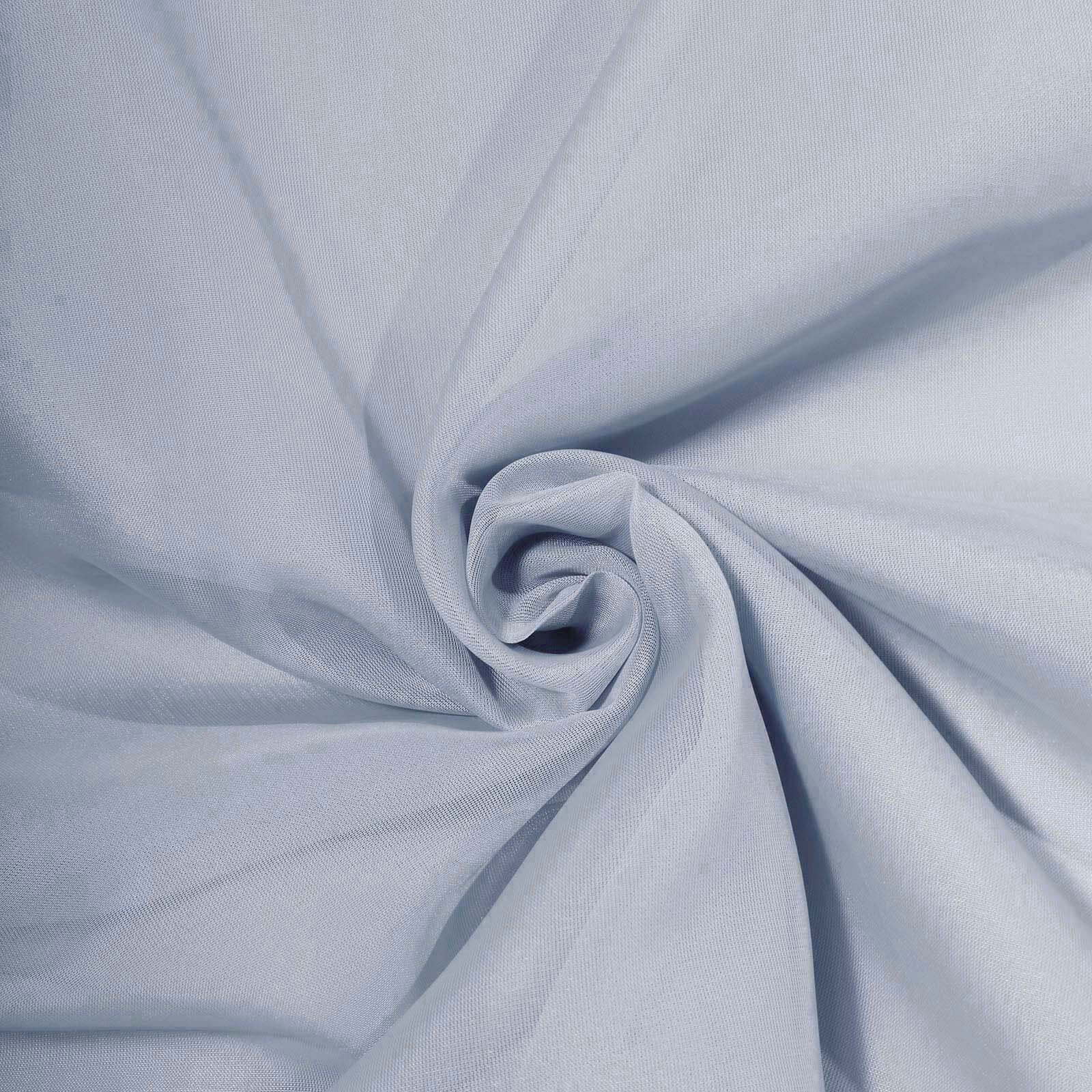 2 Pack Dusty Blue Sheer Chiffon Event Curtain Drapes, Durable Flame Resistant Premium Organza Backdrop Event Panels With Rod Pockets - 10ftx10ft