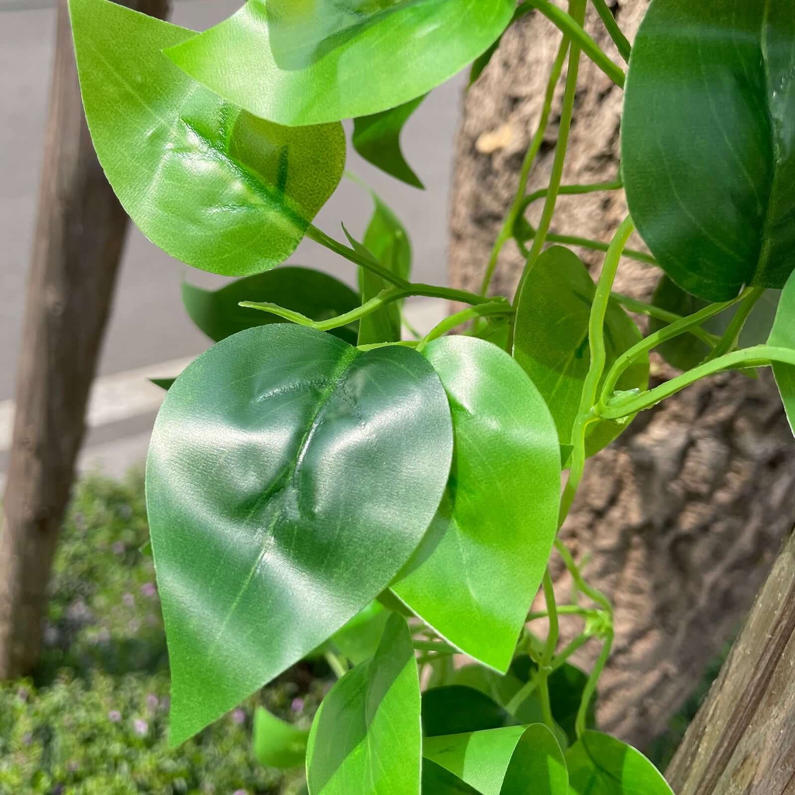 3 Pack Green Pothos Artificial Ivy Vine Hanging Plants, Fake Foliage Silk Leaves Garland - 3ft