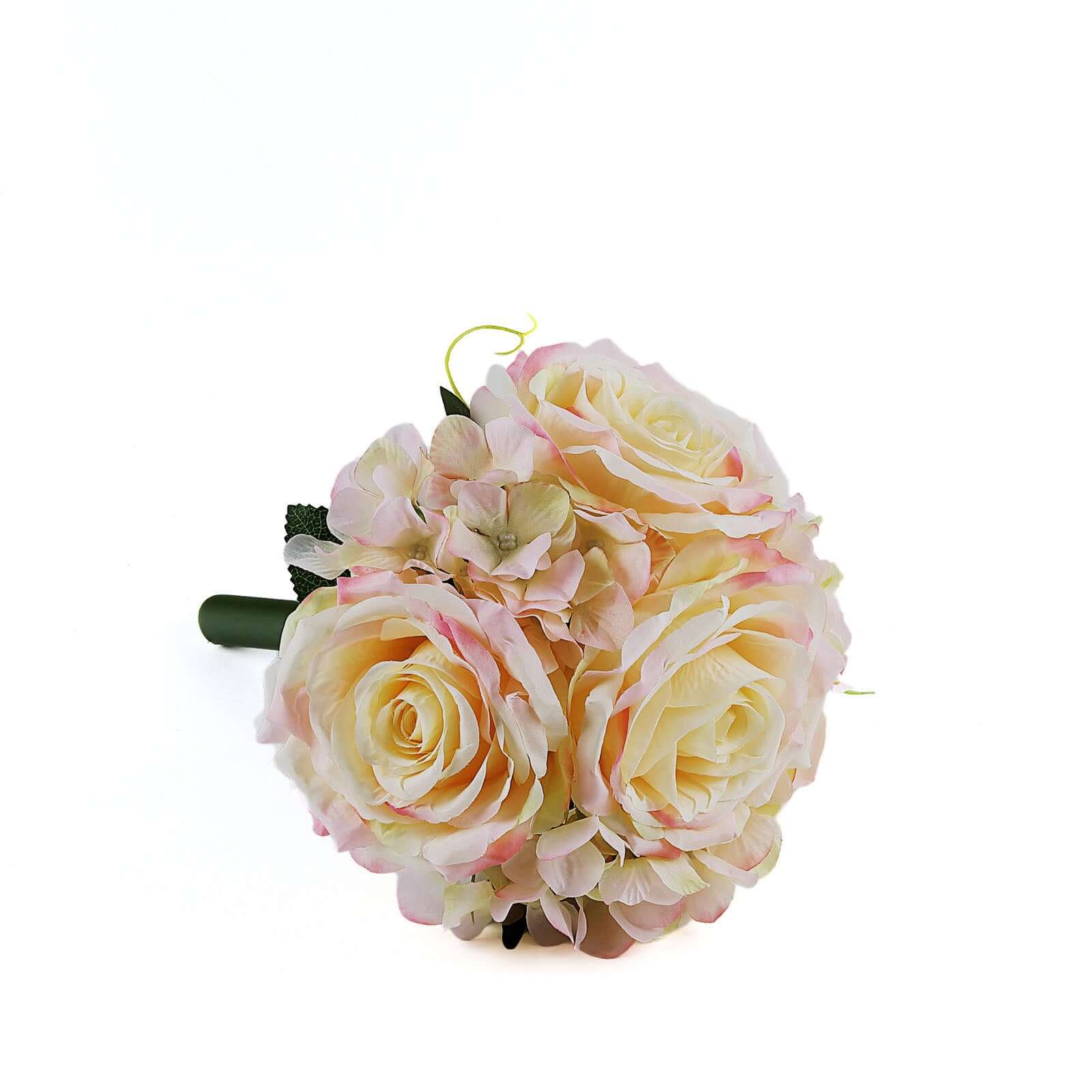 2 Bushes Pink Artificial Silk Rose and Hydrangea Flower Bouquets