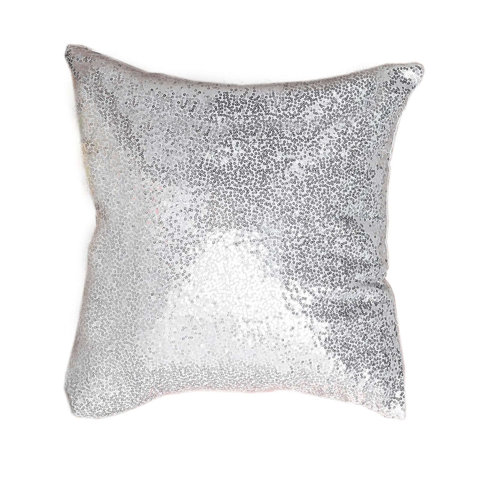 2 Pack 18" Silver Sequin Decorative Square Throw Pillow Cover