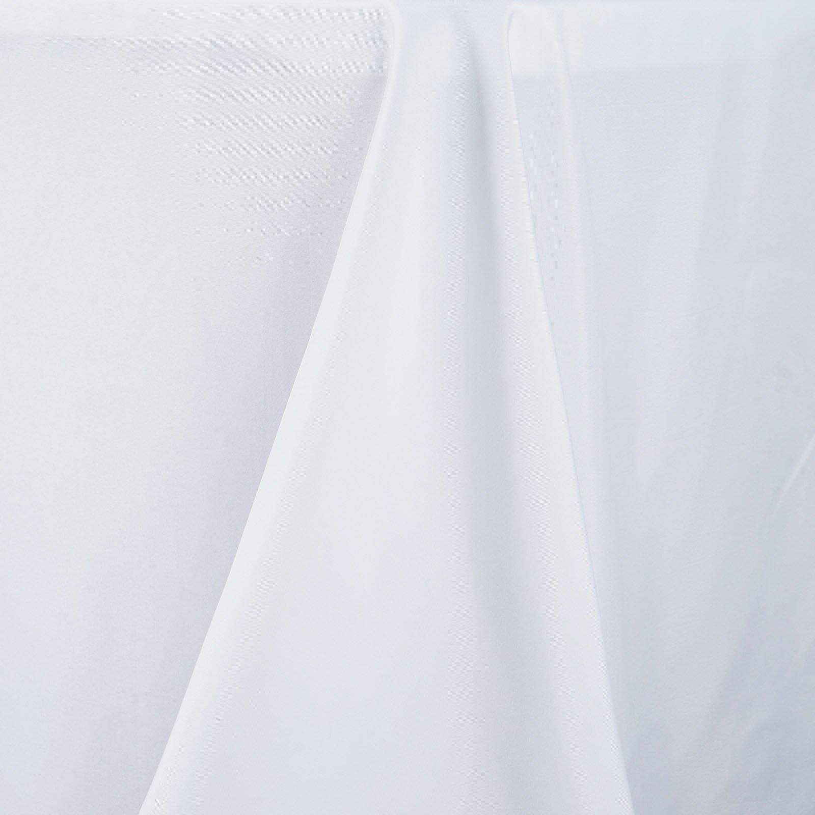 Premium Polyester 54"x54" Square Tablecloth White - Stain and Wrinkle-Resistant 220GSM Finish for Weddings & Events