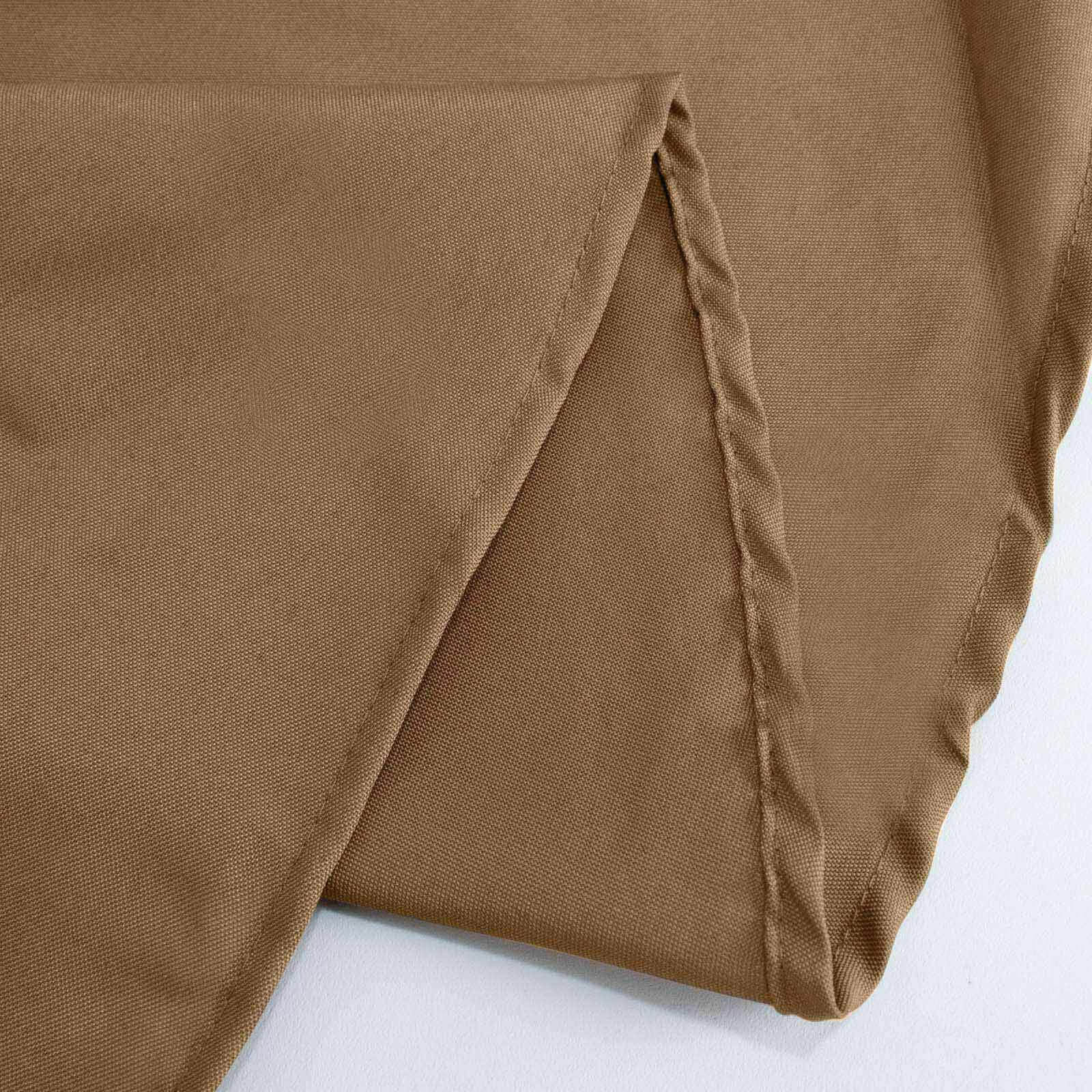 Polyester Square 90"x90" Tablecloth Taupe - Wrinkle-Resistant & Durable Table Cover