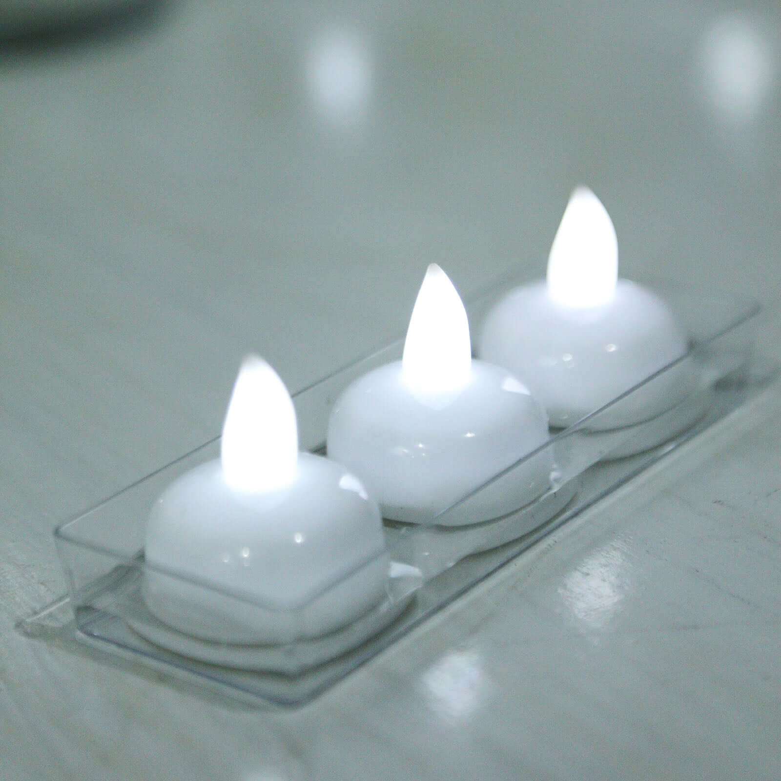 12-Pack Tealight Candles Flameless Design White - Waterproof Floating LED Lighting