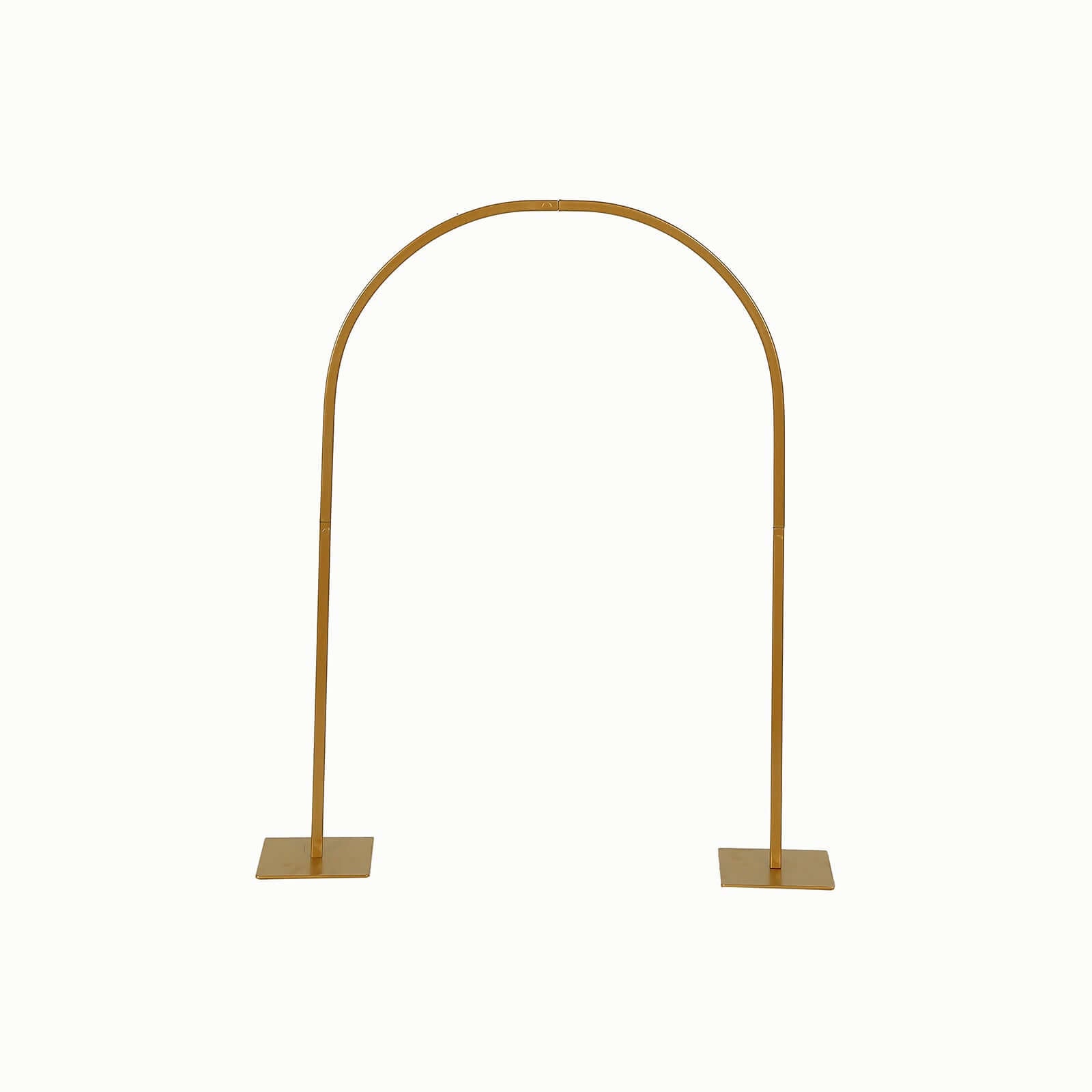 Gold Metal Chiara Arch Table Centerpiece with Rounded Top - Detachable Flower Stand Frame for Weddings 35"
