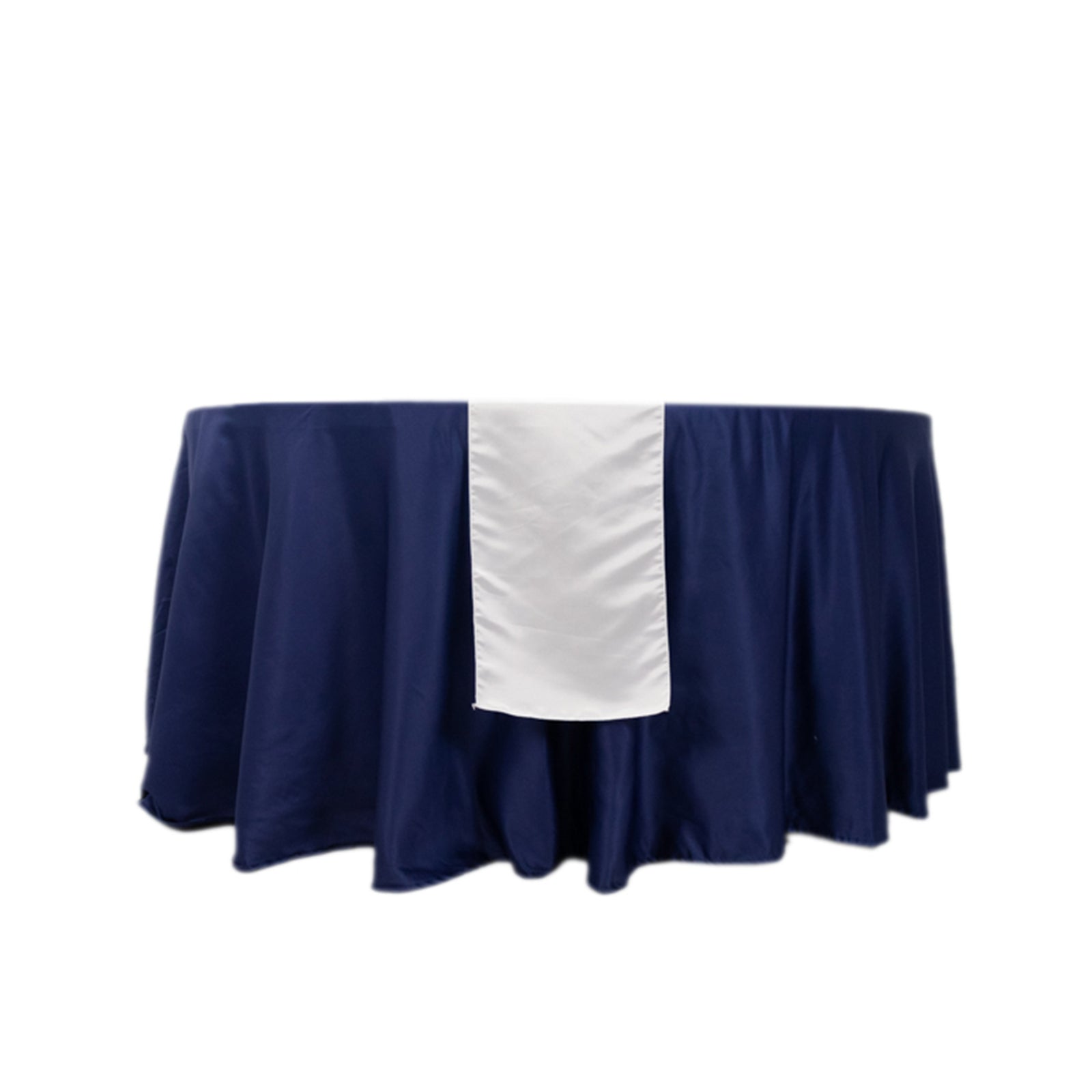 Lamour Satin 12"x108" Table Runner White - Smooth & Lustrous Wedding Decor