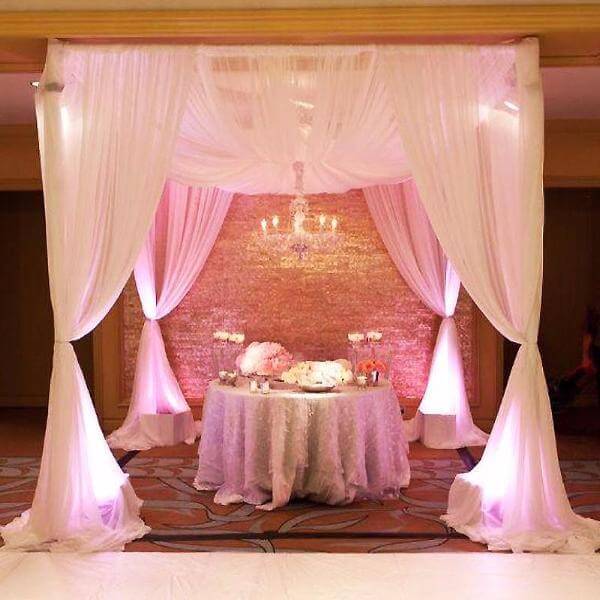 10ft 4-Post DIY Photography Backdrop Stand, Wedding Arch Canopy Tent