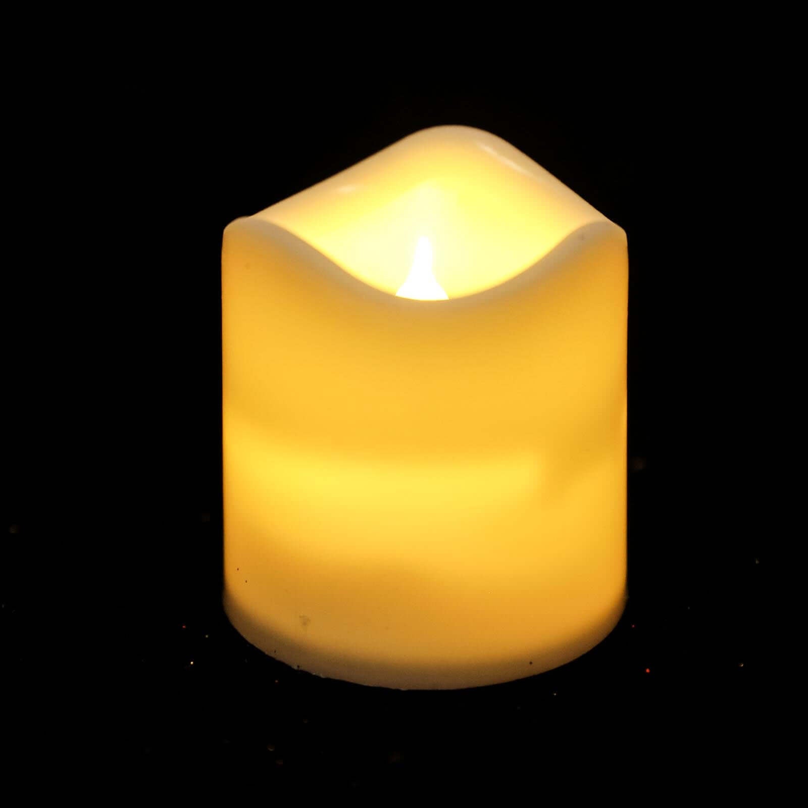 12-Pack LED Votive Candles Classic White Design - Reusable Flameless Battery Operated Lights