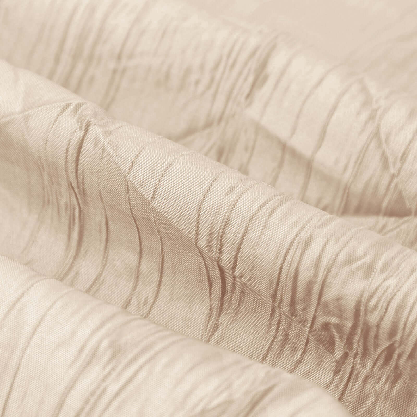 54"x10 Yards Beige Accordion Crinkle Taffeta Fabric Bolt