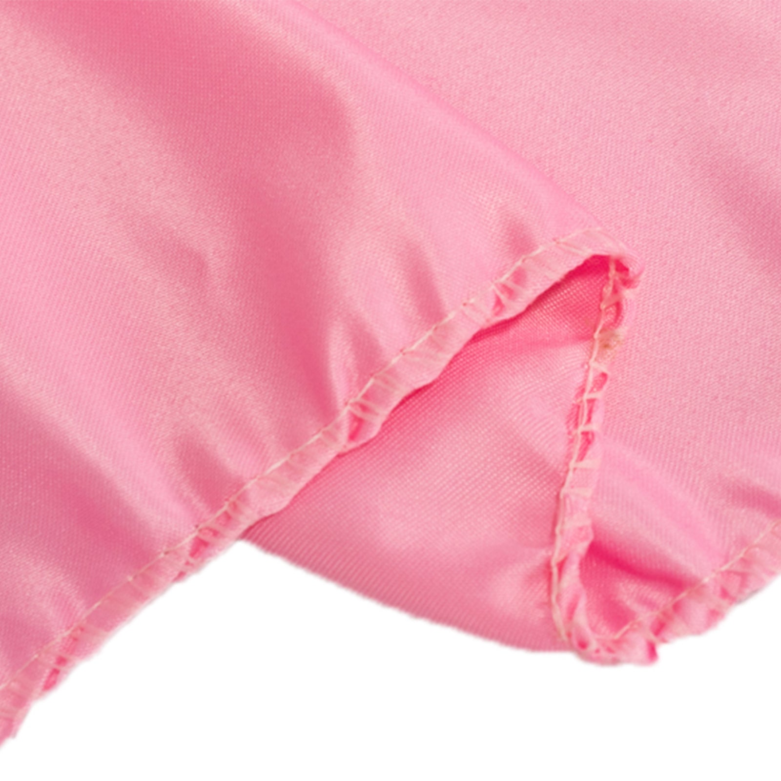 Lamour Satin 72"x72" Table Overlay Square Tablecloth Pink - Smooth Finish Table Topper