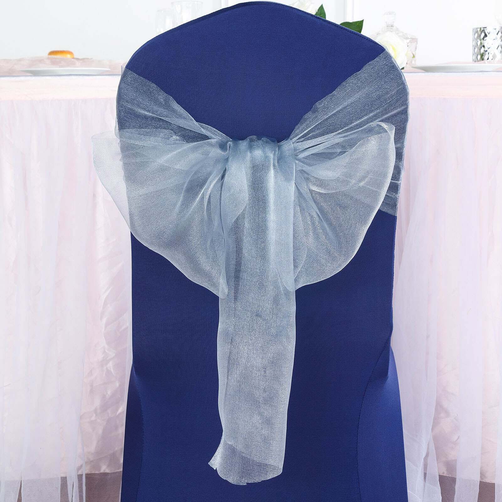 12"x10yd Dusty Blue Sheer Chiffon Fabric Bolt, DIY Voile Drapery Fabric