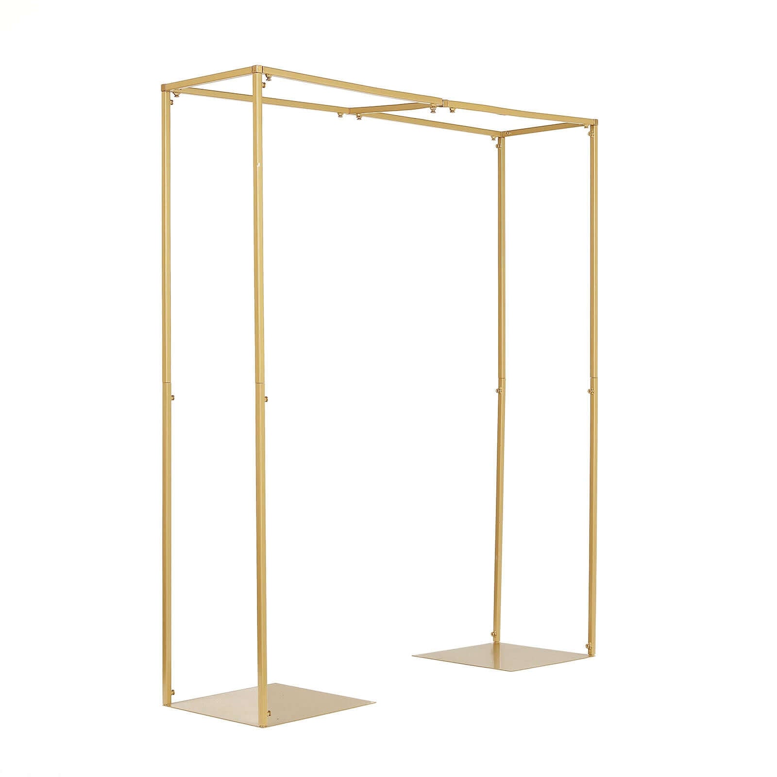 Adjustable Flower Arch Gold Metal Over-The-Table Frame - Wedding Display 48" Tall
