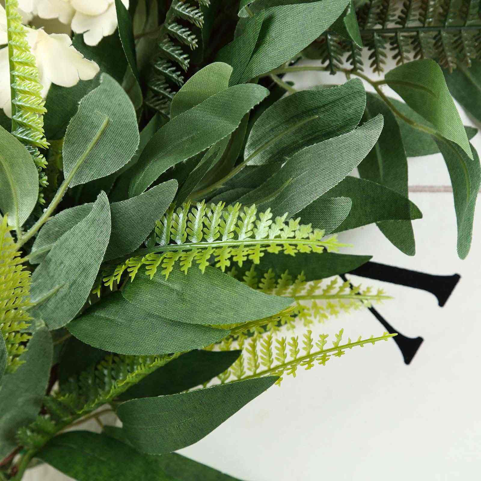 4ft Real Touch Green Artificial Willow and Frond Leaves Garland Vine