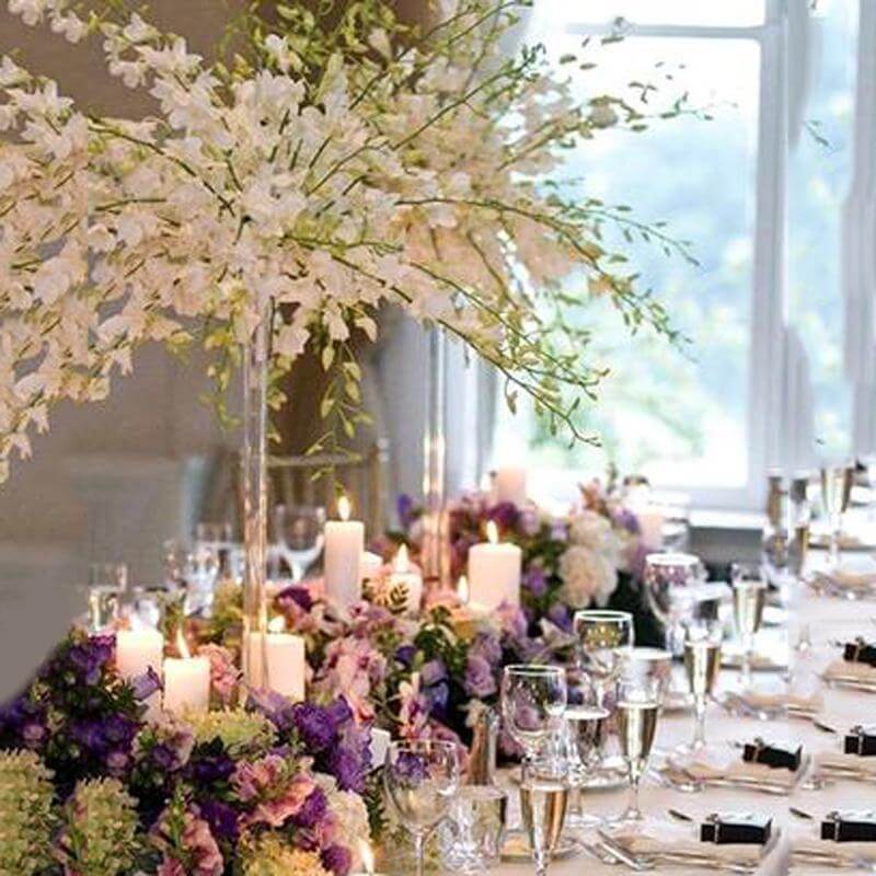 12-Pack Glass Eiffel Tower Flower Vases Clear - Tall Wedding Table Decor 24"