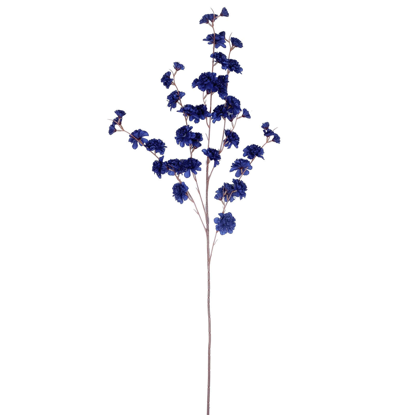 2 Branches 42" Tall Navy Blue Artificial Silk Carnation Flower Stems
