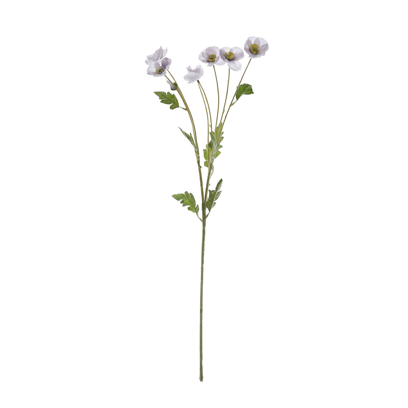 2 Stems 33" Lavender Lilac Artificial Poppy Silk Flowers, Faux Poppies Bouquet Centerpiece Decor
