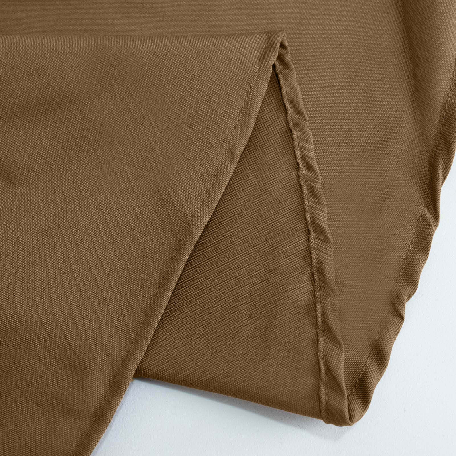 Polyester 120" Round Tablecloth Taupe - Seamless Wrinkle-Resistant Table Cover