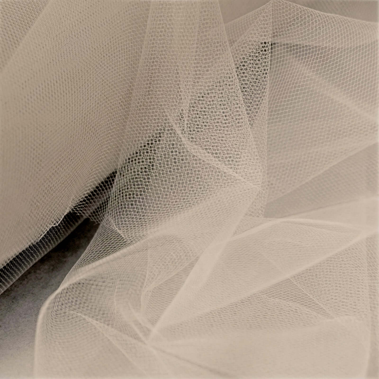 18"x100 Yards Taupe Tulle Fabric Bolt, Sheer Fabric Spool Roll For Crafts