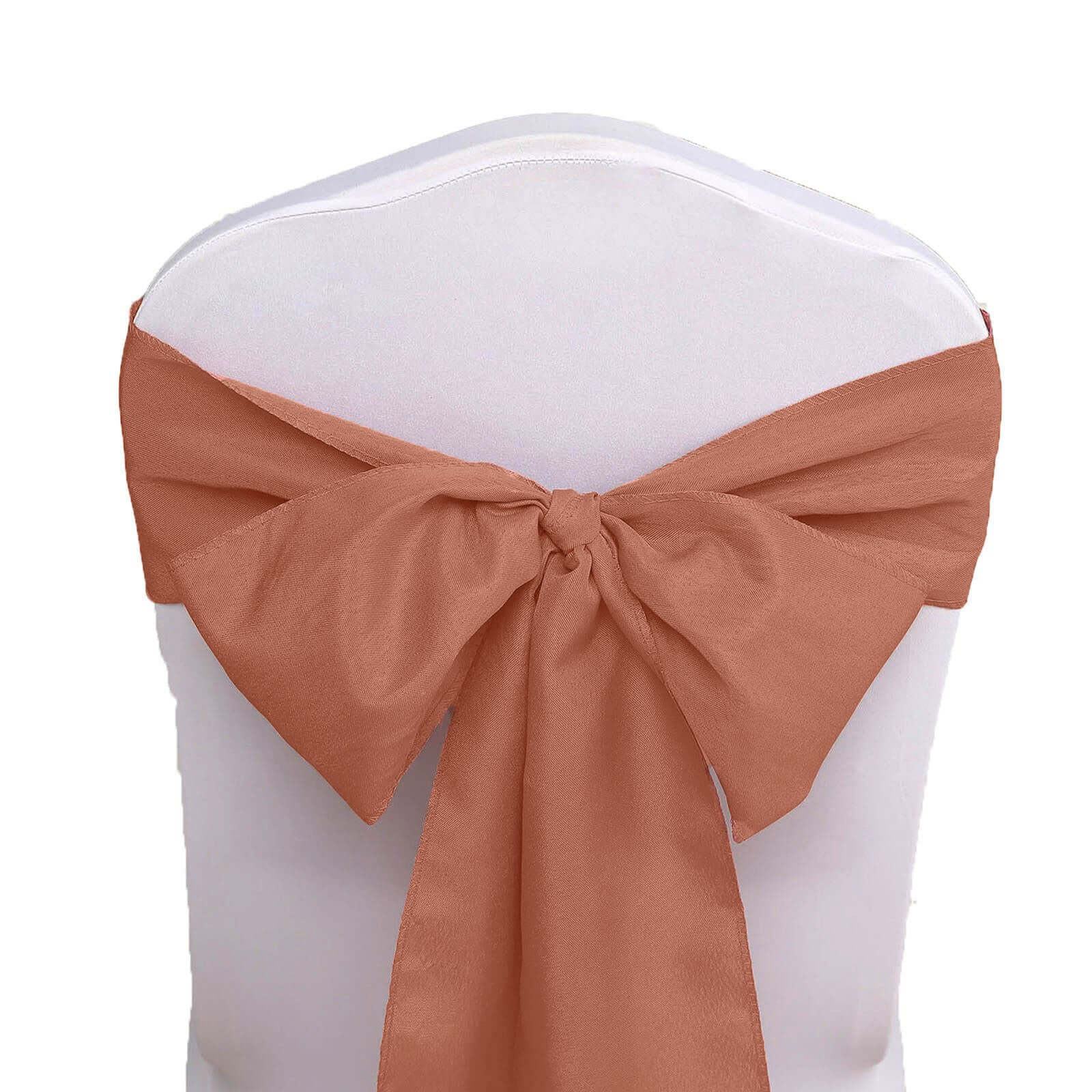5 Pack Polyester Chair Sashes Terracotta (Rust) 6"x108"